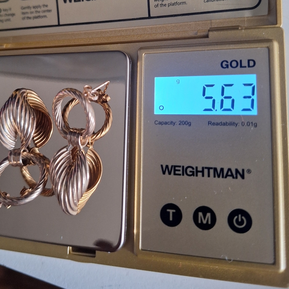 Vintage Earrings In 14k Yellow Gold - Picture 15 of 15